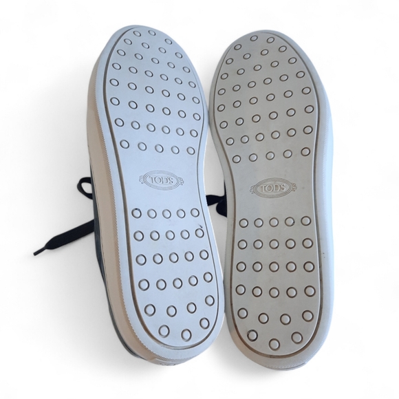 TOD'S Nubuck Blue Silver Sneaker Chunky Platform Leather 41 EU 11 US Womens - Picture 8 of 10